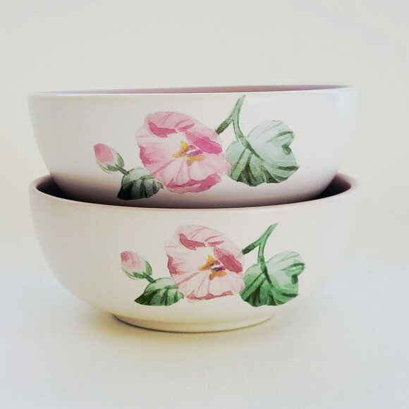 Vintage Pfaltzgraff Cape May Salad Plate Set, Light Purple Floral c.1990s USA - Picture 2 of 10